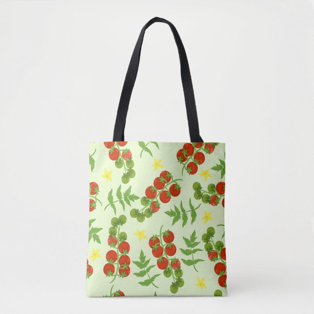 Tomato Tango: Vintage Vegetable Print Tote Bag (Front)