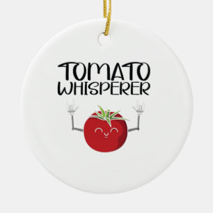Tomato Whisperer Ceramic Ornament