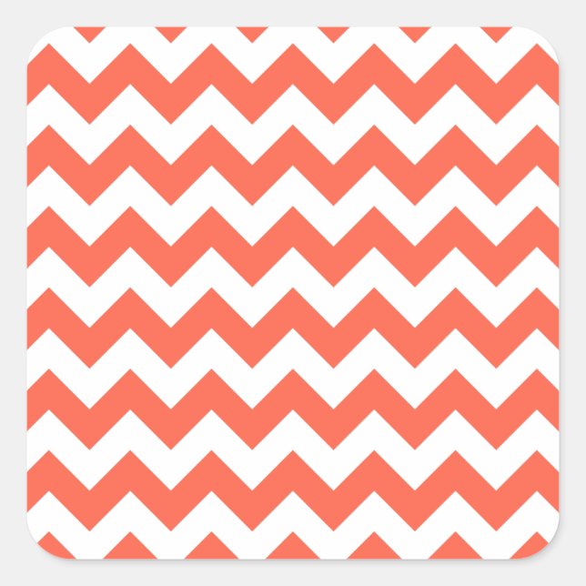 Tomato Zigzag Square Sticker (Front)
