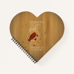 Tomatocide Chalk Outline Blood Spatter Crime Scene Notebook