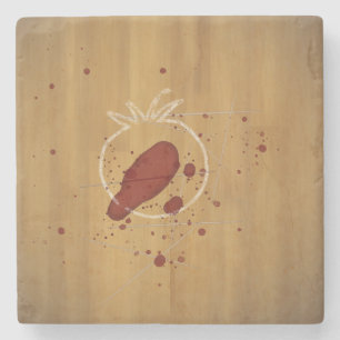Tomatocide Evidence of  Murdered Tomato Funny Stone Coaster