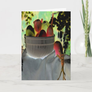 "Tomatoes and Garlic" Digitally Altered Still Life Card