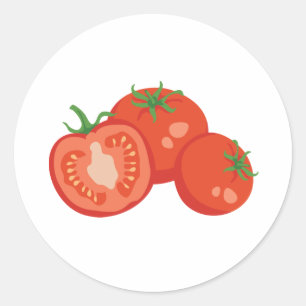 Tomatoes Classic Round Sticker
