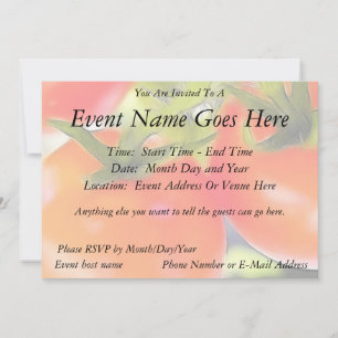 Tomatoes Close Up Invitation