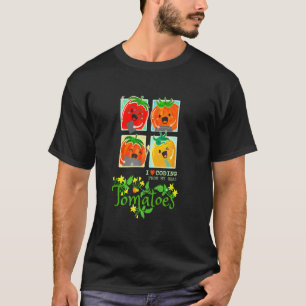 Tomatoes Fruit Pun I Love Coding From Head Sarcast T-Shirt
