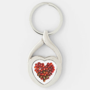 Tomatoes Heart Keychain