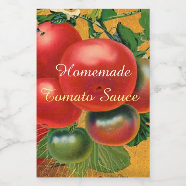 TOMATOES KITCHEN PRESERVES ,CANNINGS ,TOMATO SAUCE FOOD LABEL (Single Label)