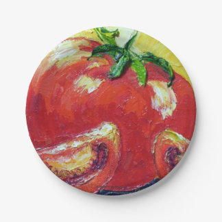 Tomatoes Paper Plates by Paris Wyatt Llanso