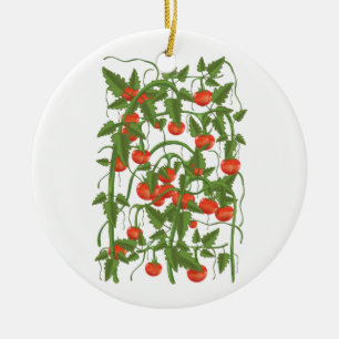 Tomatoes Pattern Ceramic Ornament