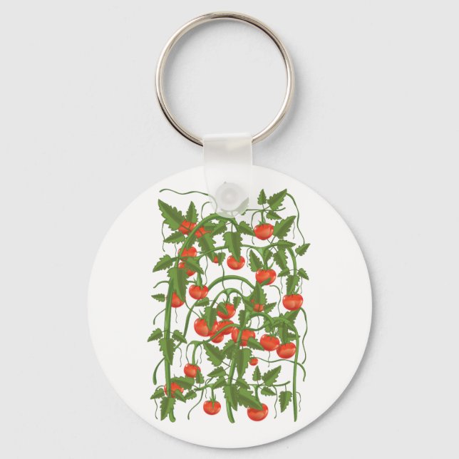 Tomatoes Pattern Keychain (Front)