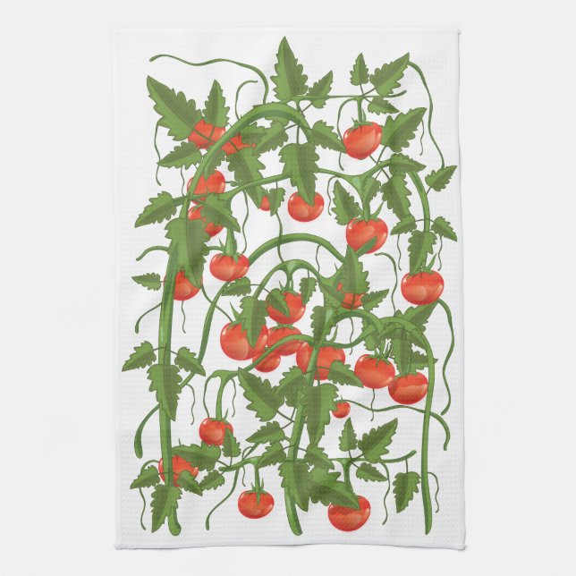 Tomatoes Pattern Kitchen Towel (Vertical)