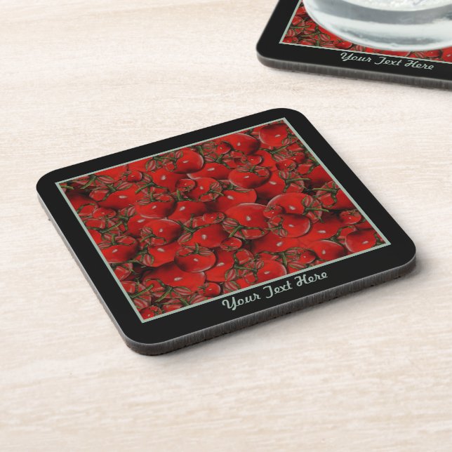 Tomatoes Plastic Coasters (Left Side)