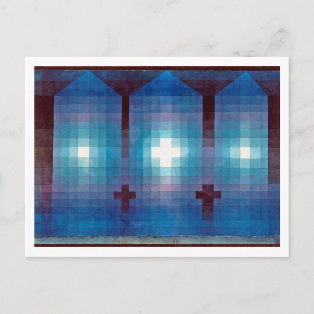 Tomb in Three, Klee Postcard (Front)