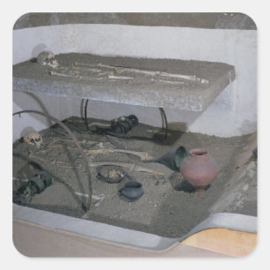 Tomb of a Gaulish chief and his chariot driver Square Sticker