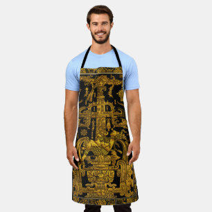 Tomb of Pakal - Golden Palenque Astronaut Apron