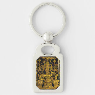 Tomb of Pakal - Golden Palenque Astronaut Keychain