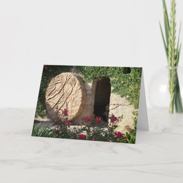 Tombe de Pâques de carte de voeux de Jésus (Devant)