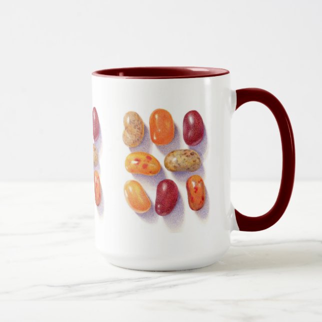 TOMBE JELLY BEANS Tall Maroon Combo Mug (Droite)
