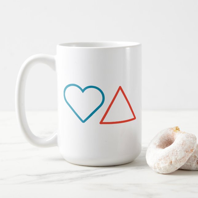 "Tomber amoureux du changement" Café Mug (Avec donut)
