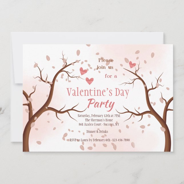 Tomber dans l'amour Invitation de la Saint Valenti (Devant)