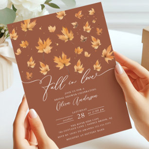 Tomber dans l'amour nuptiale invitation de douche