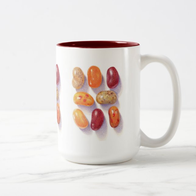 TOMBER JELLY BEANS Tall Maroon Mug à deux tons (Droit)