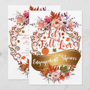 Tombez amoureux Floral Automnal INVITATIONS DE FIA