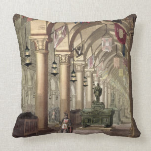 Tombs of the Knights Templar, c.1820-39 (aquatint) Throw Pillow