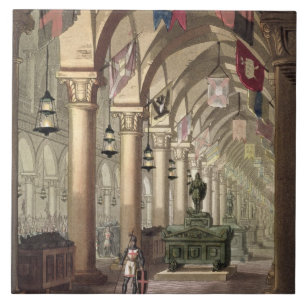Tombs of the Knights Templar, c.1820-39 (aquatint) Tile