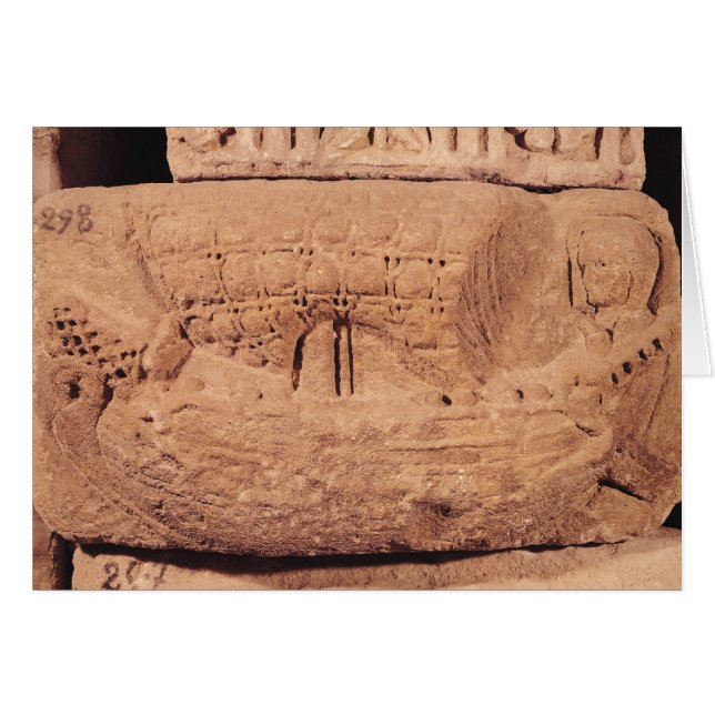 Tombstone depicting a fishing boat (Front Horizontal)