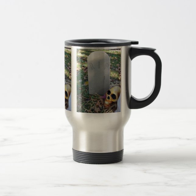 Tombstone & Skull Travel Mug (Right)