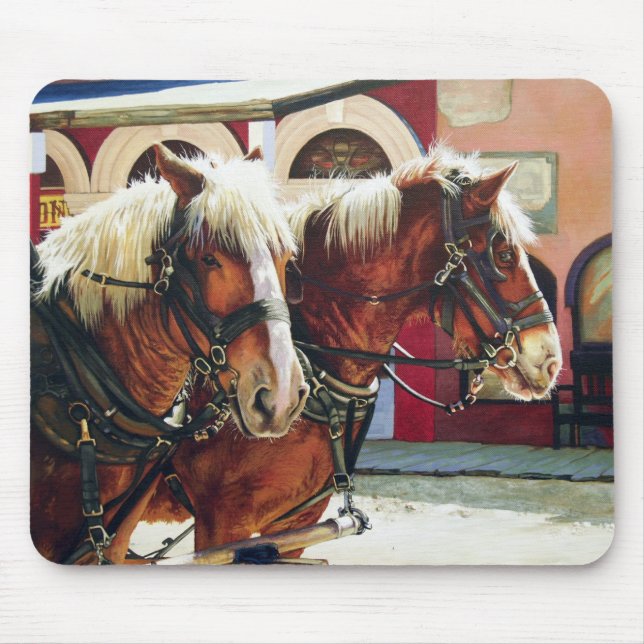Tombstone Stagecoach Horses Mouse Pad (Front)