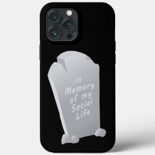 Tombstone with funny epitaph for Halloween iPhone 13 Pro Max Case