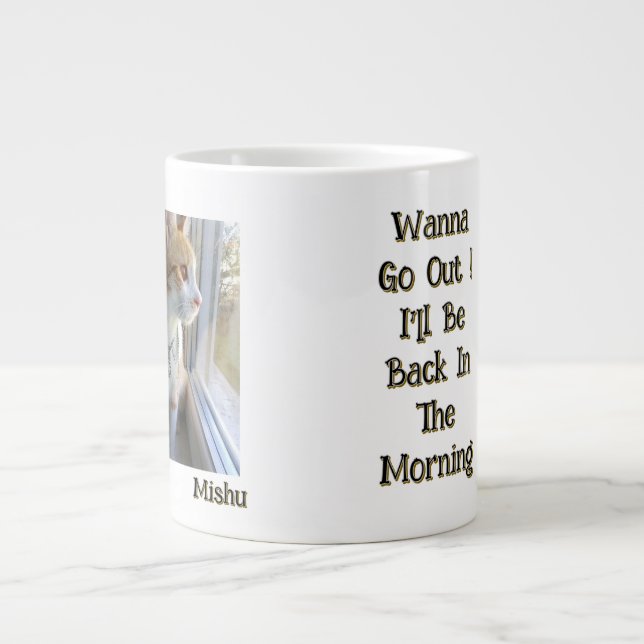 Tomcat, Photo And Name Customizable, Funny Text Large Coffee Mug (Front)