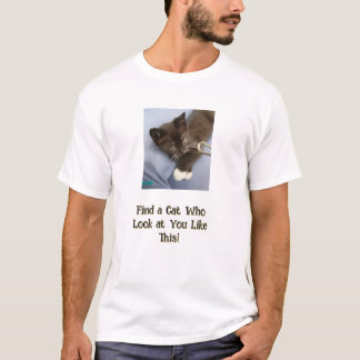 Tomcat Photo, Funny Text Front & Back, Customize, T-Shirt