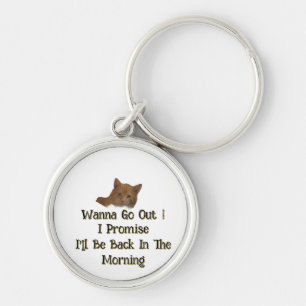 Tomcat, Photo, Text Front & Back, Customize, Funny Keychain