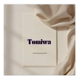 Tomiwa Modern Minimalist Name Poster – Personalize