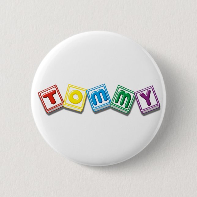 Tommy 2 Inch Round Button (Front)