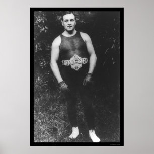 Tommy Burns Boxing 1910 Poster