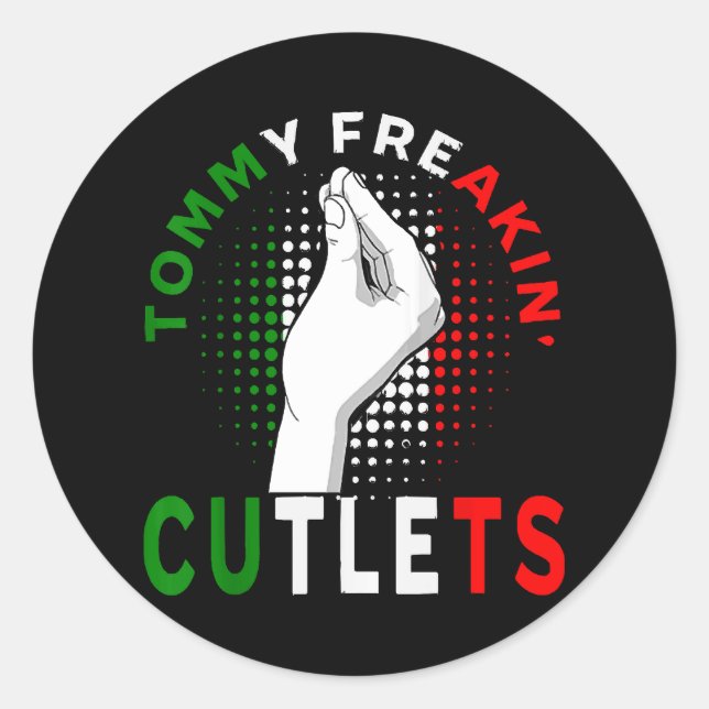 Tommy Cutlets Classic Round Sticker (Front)