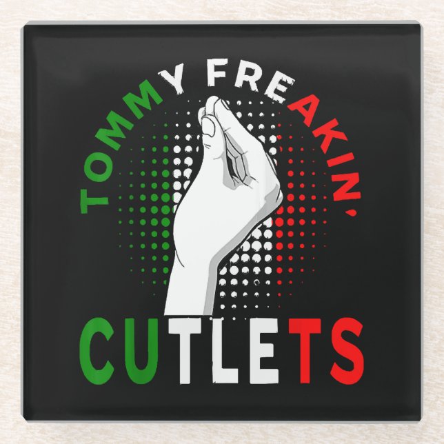Tommy Cutlets Glass Coaster (Front)