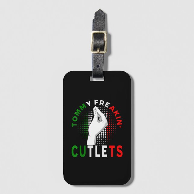 Tommy Cutlets Luggage Tag (Front Vertical)