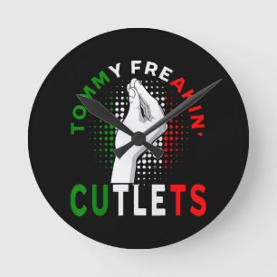Tommy Cutlets Round Clock