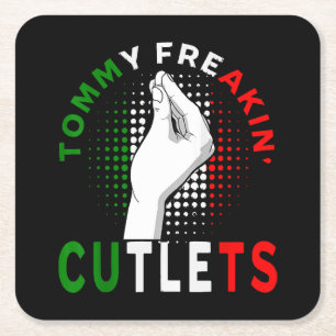 Tommy Cutlets Square Paper Coaster