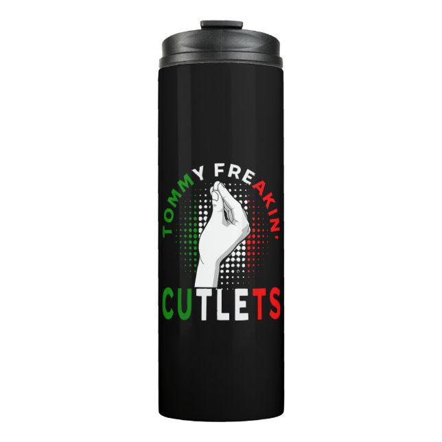 Tommy Cutlets Thermal Tumbler (Front)