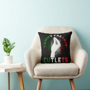 Tommy Cutlets Throw Pillow