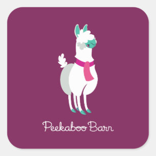 Tommy the Llama Square Sticker