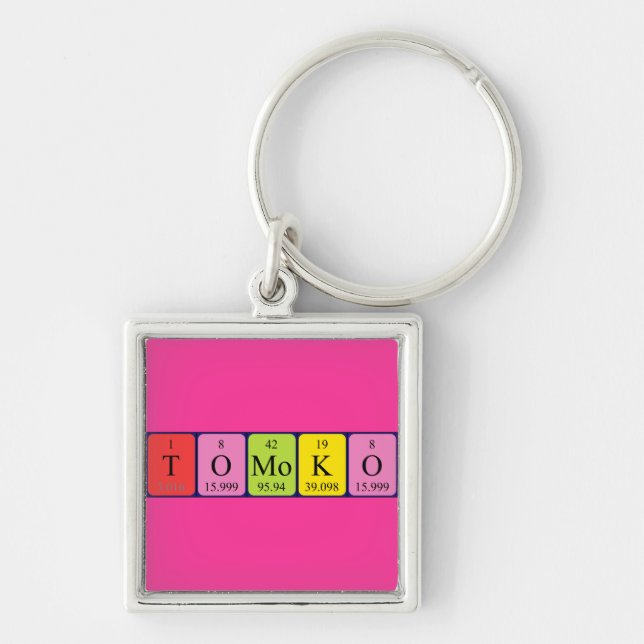 Tomoko periodic table name keyring (Front)