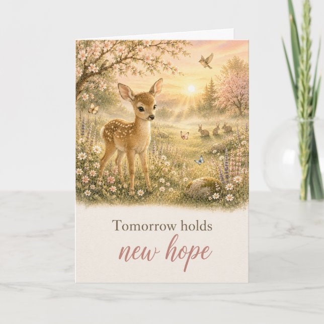 Tomorrow Holds New Hope Get Well Card (Front)