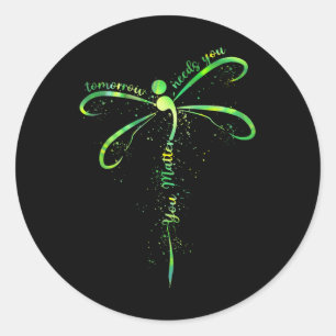 Tomorrow Needs You Mental Health Awareness You  Classic Round Sticker